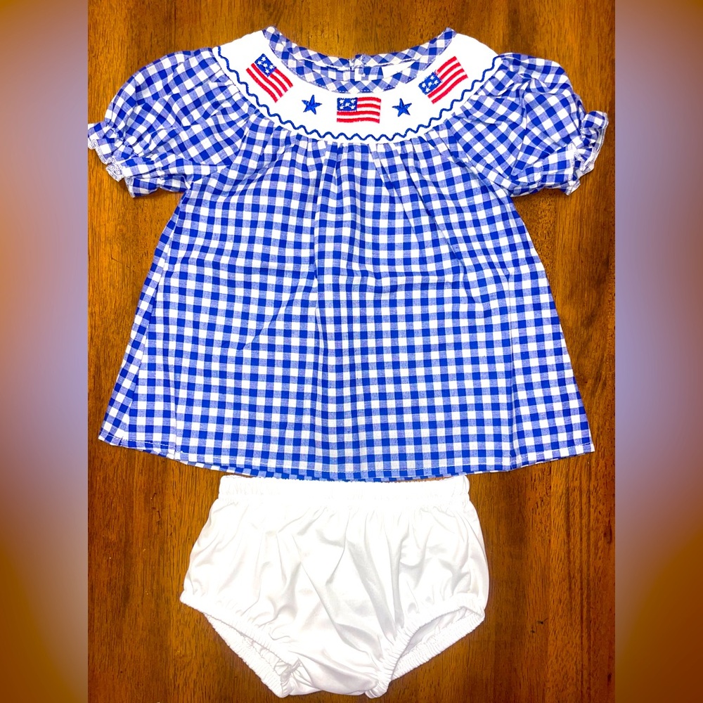 SMOCKED AMERICAN FLAG SET 🇺🇸